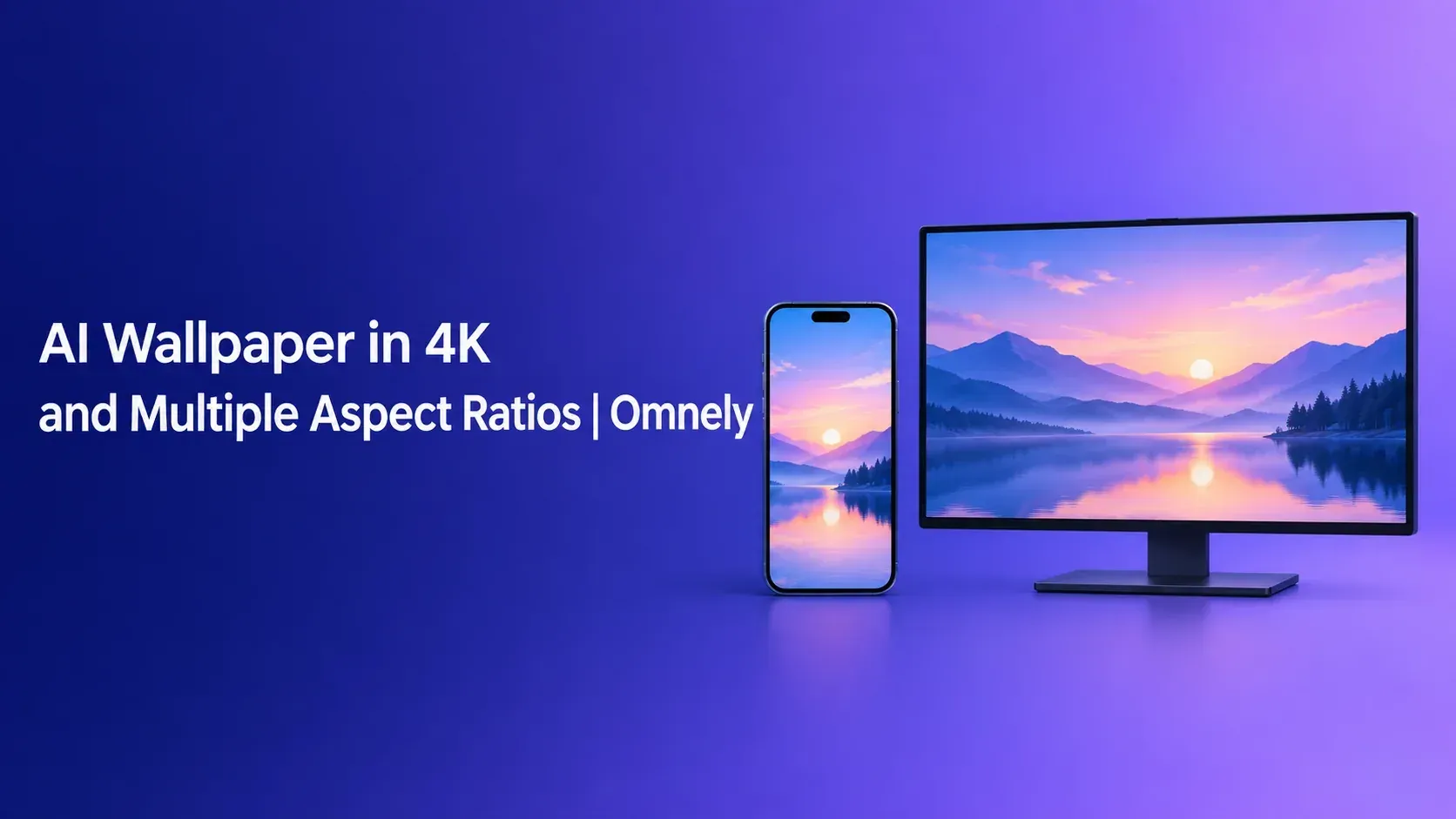AI Wallpaper in 4K and Multiple Aspect Ratios | Omnely title card