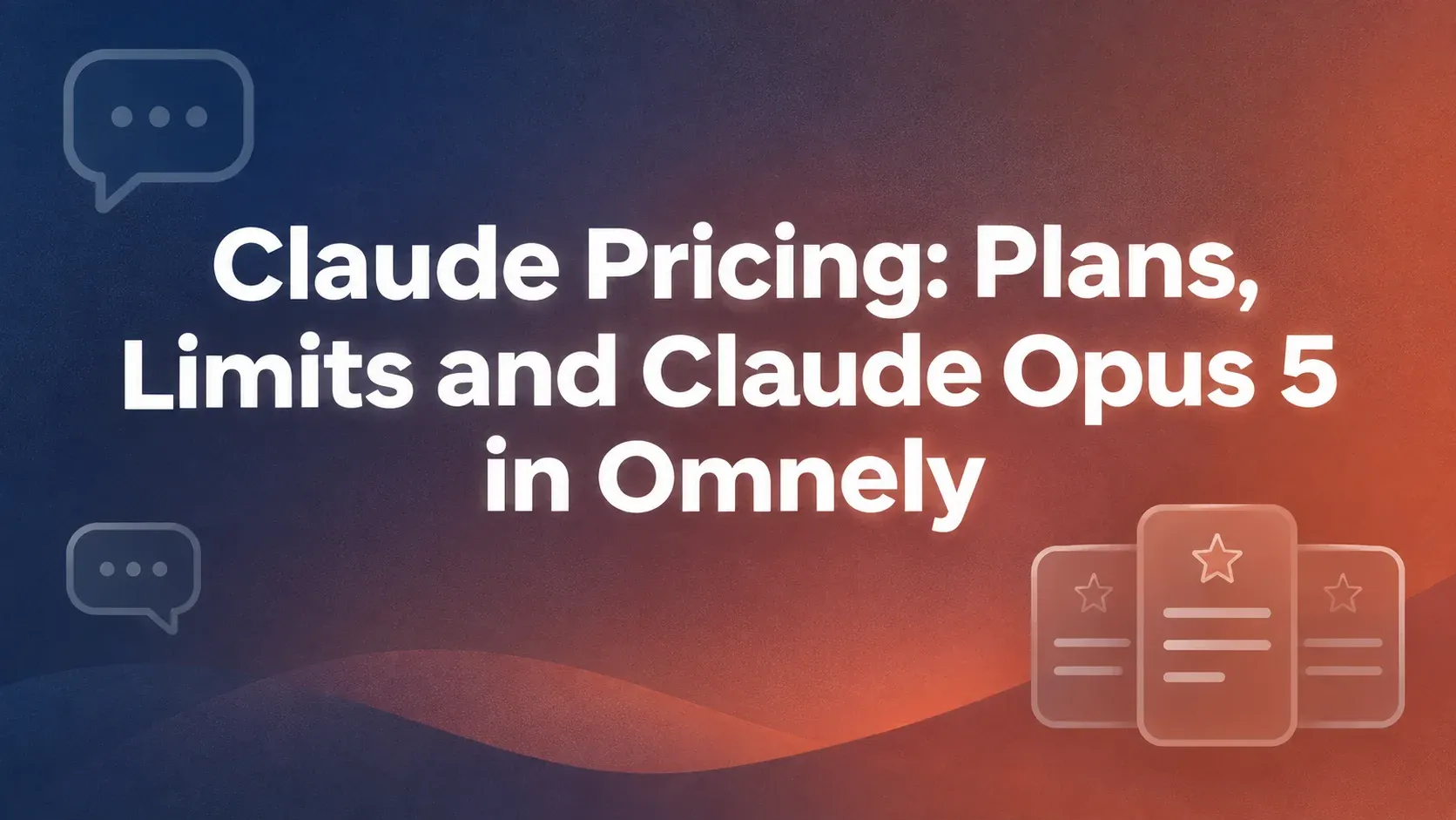 Title card: Claude Pricing: Plans, Limits and Claude Opus 5 in Omnely