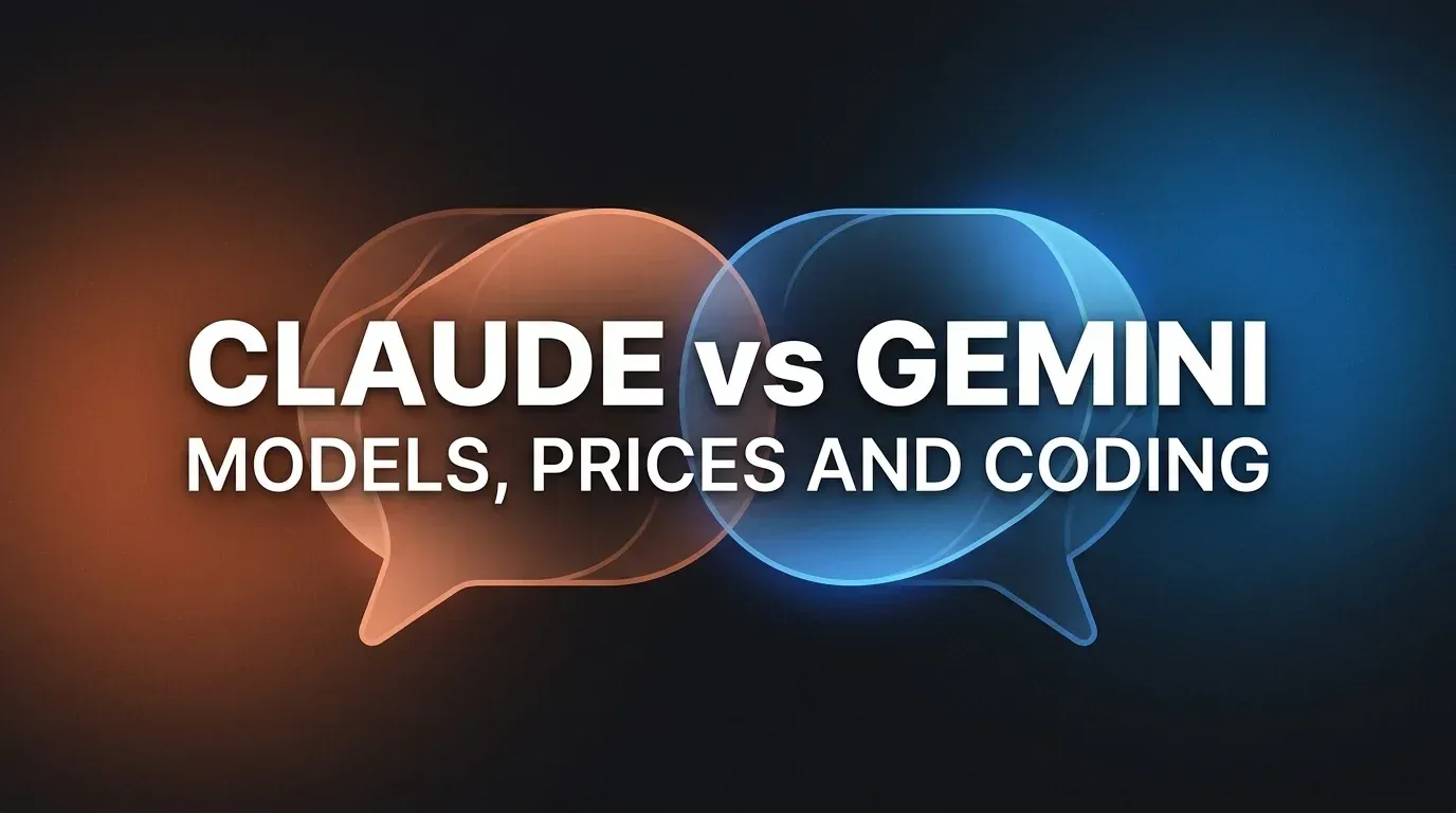 Claude vs Gemini: Models, Prices and Coding title card