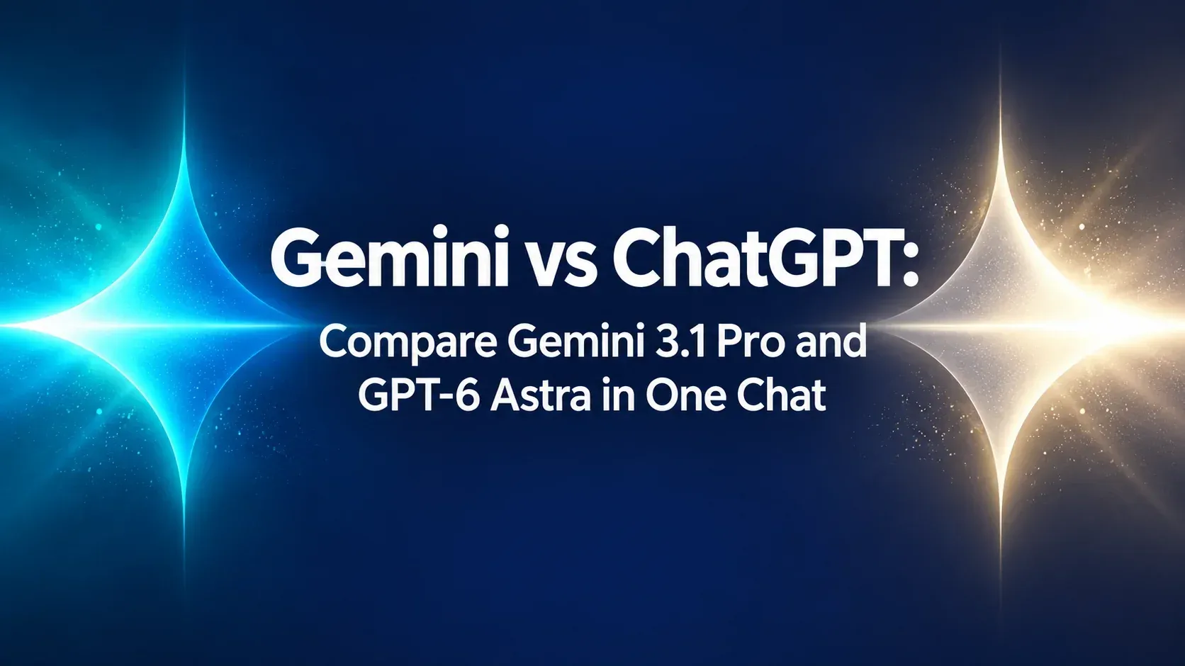 Title card: Gemini vs ChatGPT, compare two models in one chat