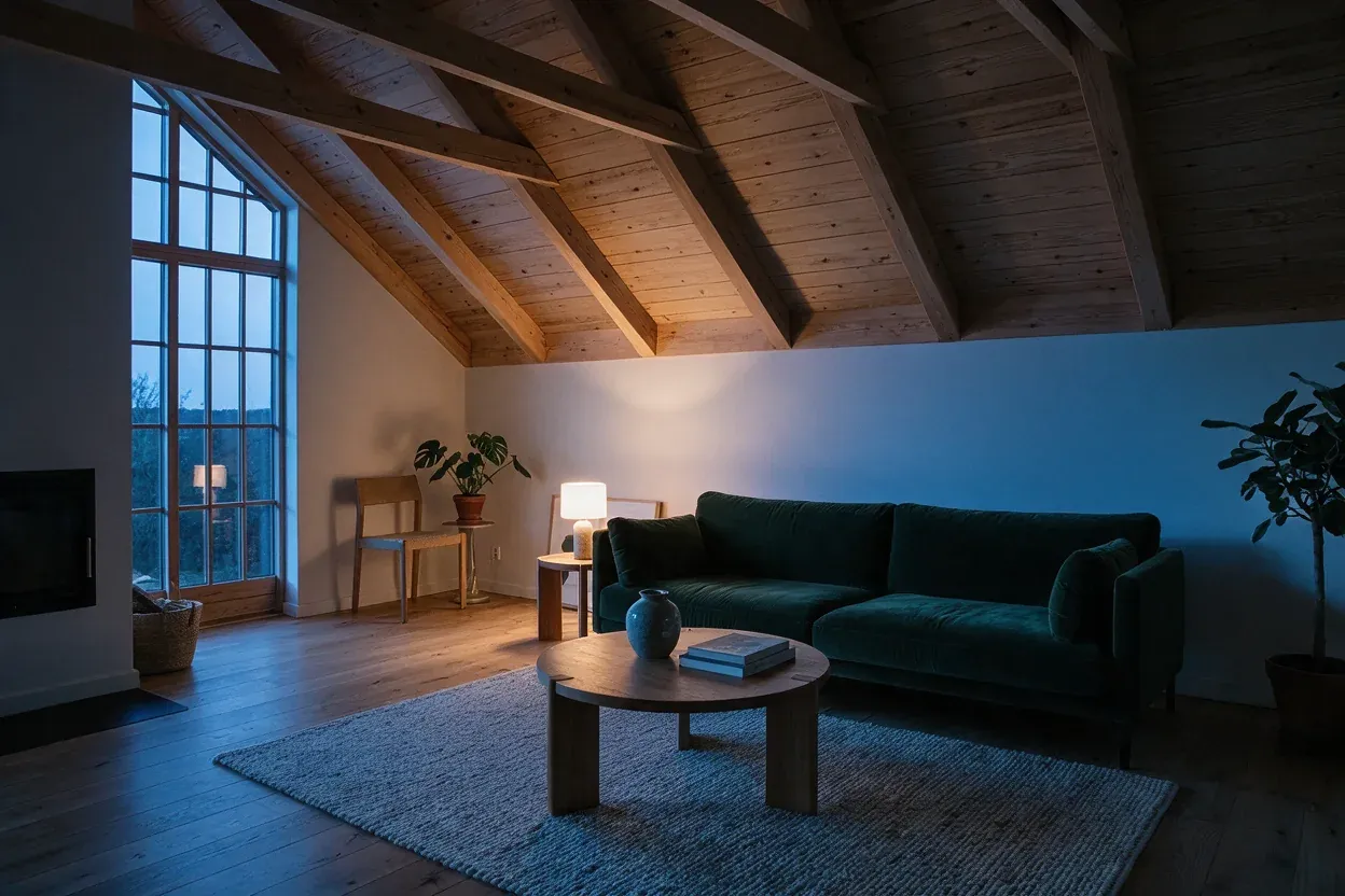 After, living room relight: real Omnely image-to-image output from Seedream 5.0 Pro at 1K