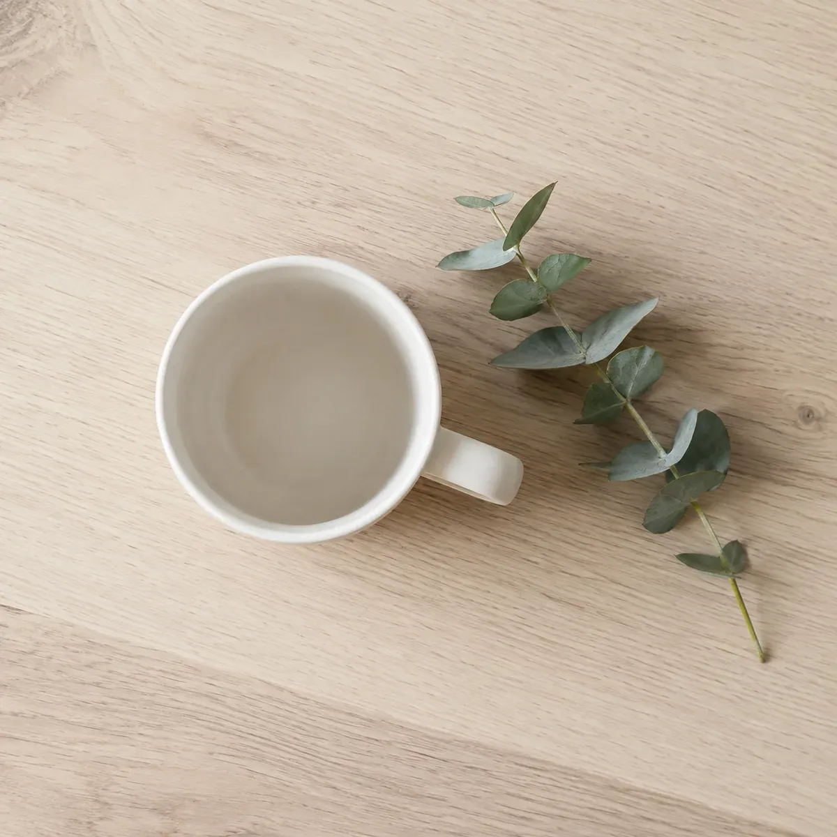 Prompt 2, minimalist ceramic coffee mug: real Omnely output from GPT Image 2.5 Flare at 1K