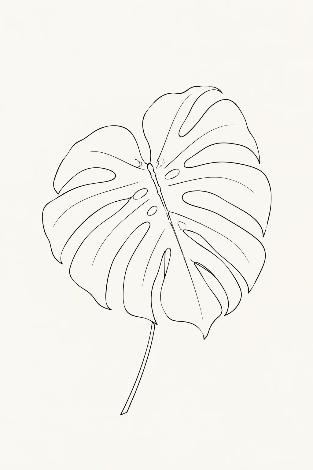 Prompt 16, line art botanical illustration: real Omnely output from GPT Image 2.5 Flare at 1K