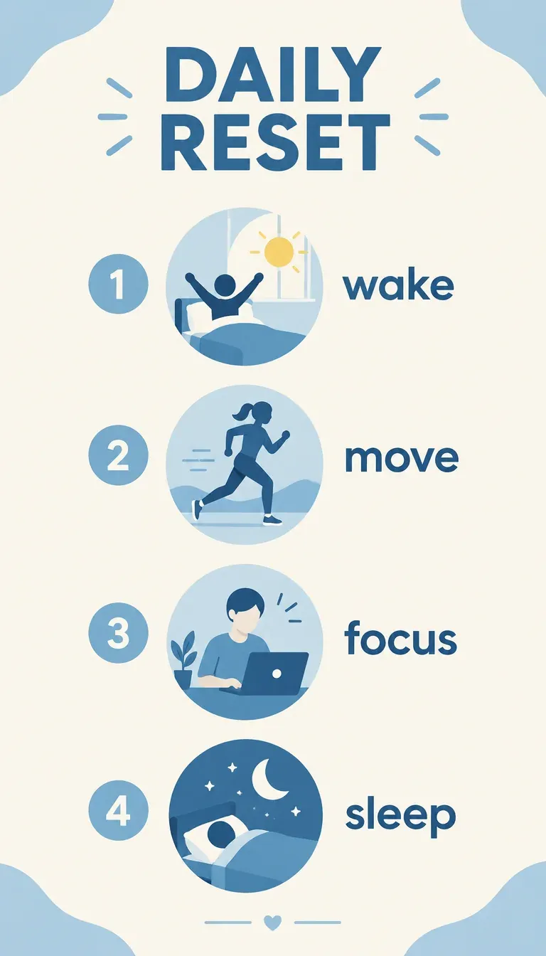 Daily routine infographic, real Omnely output from GPT Image 2.5 Flare