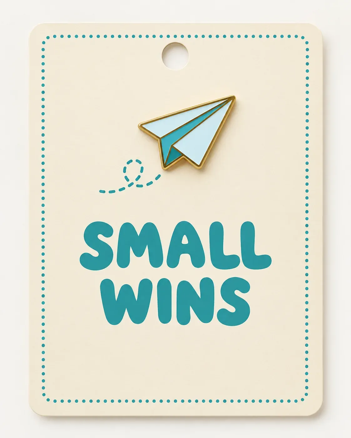 Prompt 7, enamel pin backing card: real Omnely output from GPT Image 2 at 1K